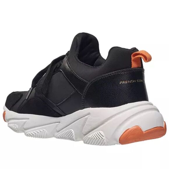 NIB French Connection Black Riley Chunky Sporty Lace-up Sneakers Size 8 - Picture 3 of 8